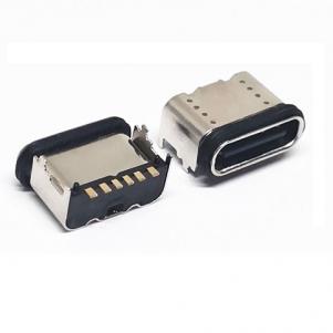 SMT USB टाइप-C 6P IPX7 वॉटरप्रूफ कनेक्टर KLS1-PUB-009